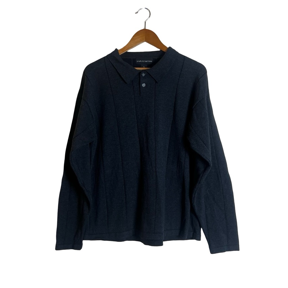Croft & Barrow dark gray 100% cotton polo shirt